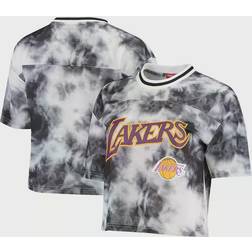 Mitchell & Ness Los Angeles Lakers Hardwood Classics Tie-Dye Cropped T-shirt W
