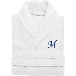 Linum Home Textiles Herringbone Weave Bathrobe - White