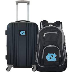 Black North Carolina Tar Heels 2-Piece Luggage & Backpack Set