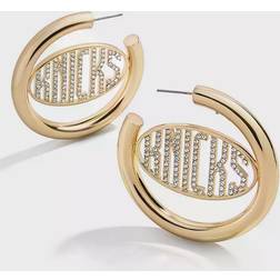 Baublebar New York Knicks Logo Hoop Earrings Gold Women's