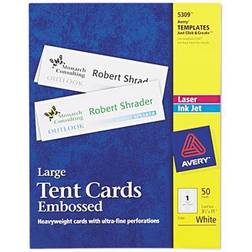 Avery 5309 Tent Cards, Inkjet/Laser, Large 50 Cards