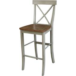 International Concepts Hickory and Stone X-Back Bar Stool 114.3cm