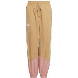 adidas Girl's Woven Tracksuit Bottoms - Beige Tone/Wonder Mauve/White (HC4541)