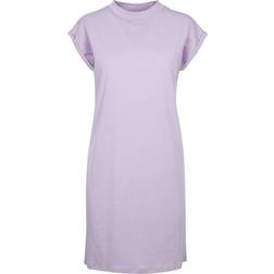 Build Your Brand Turtle Extended Shoulder Dress - Lilac