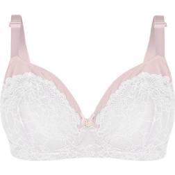 Oola Tonal Lace Underwired Bra - Ivory/Nude