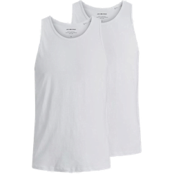 Jack & Jones Linen Tank Top 2-packs - White