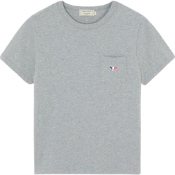 Maison Kitsuné Tricolor Fox Patch Classic Pocket T-shirt Unisex - Grey Melange