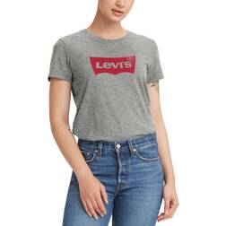 Levi's Women's Batwing Perfect Graphic Logo T-shirt - Core Housemark Smokestack HTR