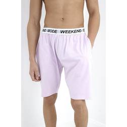 Brave Soul Mens Weekend Mode Jersey Lounge Shorts (Lilac)
