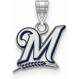 LogoArt Women's Milwaukee Brewers Enamel Pendant