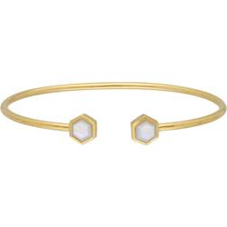 Gemondo Geometric Hexagon Mother Bangle - Gold/Plated