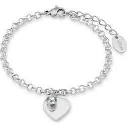 s.Oliver Bracelet Women Arm jewelry, with Crystal, cm, Silver, Heart, Comes in jewelry gift box, 9023998