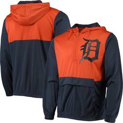 Stitches Men's Navy, Detroit Tigers Anorak Half-Zip Hoodie