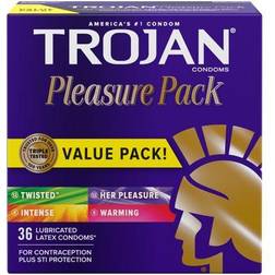 Trojan Pleasure Variety Pack Lubricated Condoms 36.0 ea