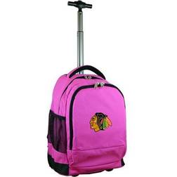 NHL Chicago Blackhawks 19 Premium Wheeled Backpack Pink