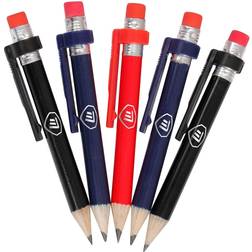 Masters Wood Pencils With Clip & Eraser X 5