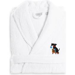 Monogrammed Luxury 100% Turkish Cotton Terry Bathrobe Christmas Dog