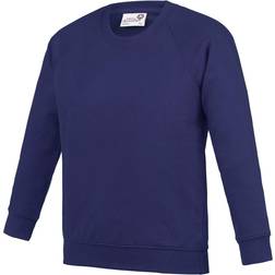 AWDis Kid's Academy Crew Neck Raglan School Sweatshirt 2-pack - Purple