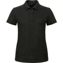 B&C Collection Women's ID.001 Short-Sleeved Pique Polo Shirt - Black