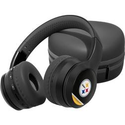 Strategic Printing Pittsburgh Steelers Stripe Design Wireless Bluetooth Headphones With Case