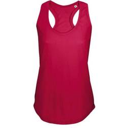 Sols Women's Moka Plain Sleeveless Tank Top - Red