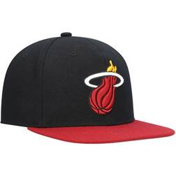 Mitchell & Ness Miami Heat Team Two-Tone 2.0 Snapback Hat Men - Black/Red