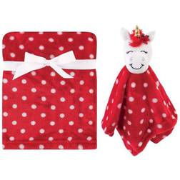 Hudson Plush Blanket with Security Blanket 2-pack Christmas Unicorn