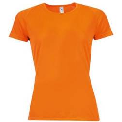 Sols Women's Sporty Short Sleeve T-Shirt - Neon Orange