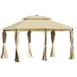 OutSunny Alfresco Double Tier Gazebo with LED Solar Light