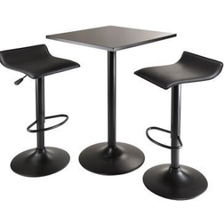 Winsome Obsidian Bar Table 60x60cm 3pcs