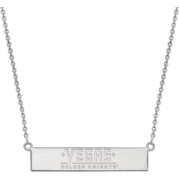 LogoArt Las Vegas Golden Knights Small Bar Necklace - Silver