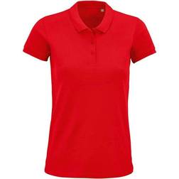 Sols Women's Planet Organic Polo Shirt - Red