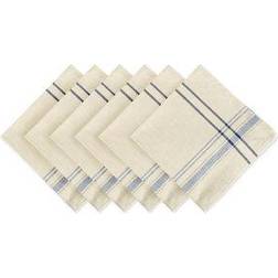 Zingz & Thingz French Striped Cloth Napkin White (50.8x50.8cm)