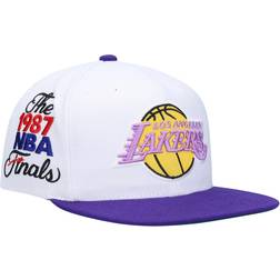 Mitchell & Ness Los Angeles Lakers Hardwood Classics 1987 NBA Finals XL Patch Snapback Hat Men - White/Purple