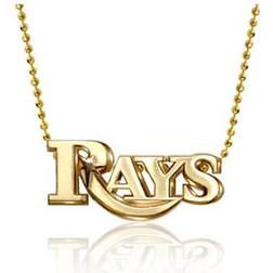 Alex Woo Tampa Bay Rays Little Logo 14k Yellow Gold Necklace