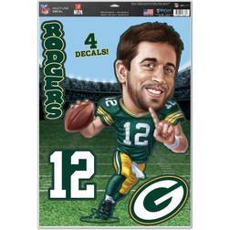 WinCraft Green Bay Packers Aaron Rodgers Player Multi-Use Decal Sheet