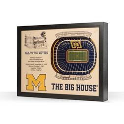 YouTheFan Michigan Wolverines StadiumViews 3D Wall Art