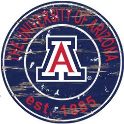 Fan Creations Arizona Wildcats Distressed Round Sign Board