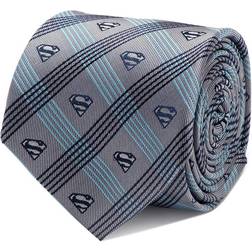 DC Comics Superman Plaid Tie - Gray