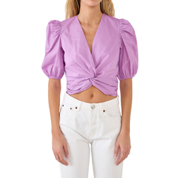 English Factory Twist Detail Top - Purple