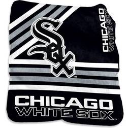 Logo Brands Chicago White Sox Plush Raschel Throw Blanket