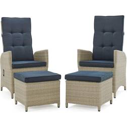 Alaterre Furniture Haven Outdoor Lounge Set, 1 Table incl. 2 Chairs