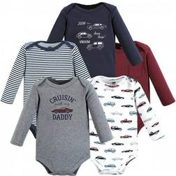 Hudson Cotton Long-Sleeve Bodysuits 5-pack - Cars (10118668)