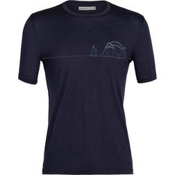 Icebreaker Tech Lite II Single Line Camp T-shirt - Midnight Navy