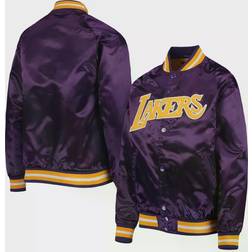 Mitchell & Ness Los Angeles Lakers Hardwood Classics Satin Raglan Full-Snap Jacket Youth