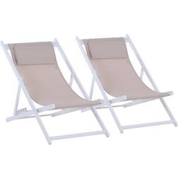 OutSunny Lounge Chair Set White 965 x 915 mm Lounge Chair