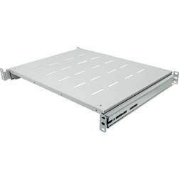 IC Intracom 712323 19 Sliding Shelf, 1u, For 600 To 800mm Depth Cabinets & Racks, Shelf 350mm, Grey