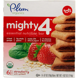 Plum Organics Mighty 4 Essential Nutrition Bar Strawberry with Spinach 6 Bars