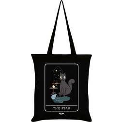 Spooky Cat The Star Tarot Tote Bag (One Size) (Black/White)