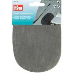 Prym Patches Imitation Suede for Ironing/Sewing on 14x10 cm Medium, Mid-Grey, 14 x 10 cm, Mittelgrau, 2 Stück